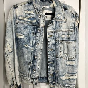 Zara Mens Acid Wash Jean Jacket
